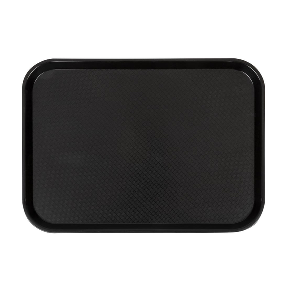 download_85oz-4h.jpg Cambro Polypropylen-Schnellimbisstablett Schwarz 410mm – Bild 1
