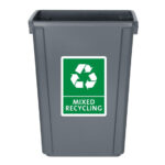 Jantex Slim Mülleimer Grau 60Ltr – Bild 6