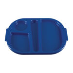 Olympia Kristallon Kleines Menü Tablett aus Polycarbonat für Lebensmittel Blau 322mm (10 Stück) – Bild 4