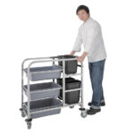 Vogue Abräumwagen aus Edelstahl 90x82x44cm – Bild 5