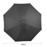 Bolero Sevilla Runder Sonnenschirm 3m Durchmesser Schwarz – Bild 6