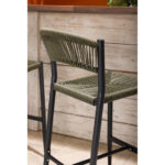 Bolero Eden PE Twist Rattan Outdoor Barhocker Grün (2 Stück) – Bild 8