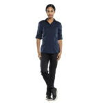 Chaud Devant Damen UFX Marineblaue Bluse XXL