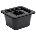 Vogue GN-Behälter GN1/6 schwarz 100mm – Bild 2