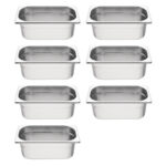 Vogue GN-Behälter Set 7x GN1/4 100mm (7 Stück) – Bild 2