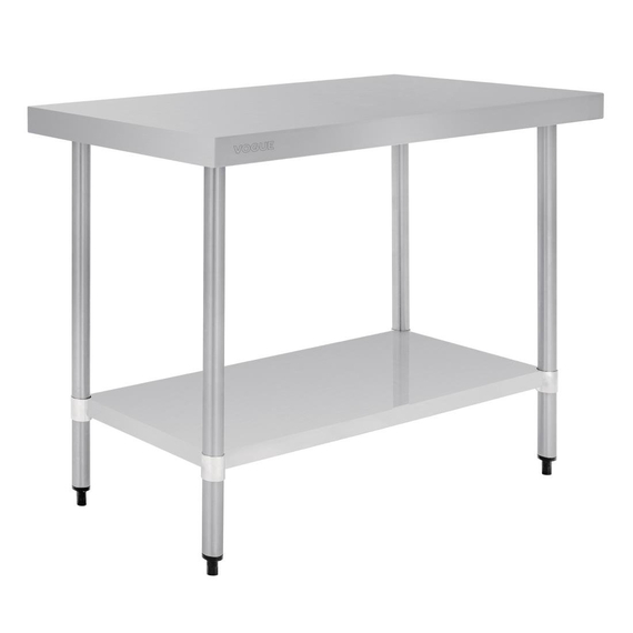 download_9dj6-g7.jpg Vogue Edelstahl Arbeitstisch mit Regalboden 120 x 60cm – Bild 1