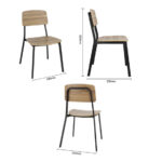 Bolero Beaufort Esszimmerstühle aus Holz für den Innenbereich (2 Stück) – Bild 6