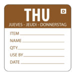Hygiplas auflösbare Etiketten Donnerstag braun (250 Stück)
