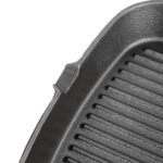 Vogue Quadratische gerippte Pfanne aus Gusseisen 241mm – Bild 2