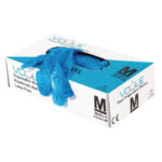 VORTEILSPACKUNG x5 Vinyl Einmalhandschuhe blau gepudert M mit GRATIS Halterung (500 Stück) – Bild 2