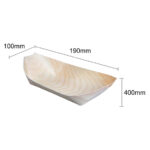 Fiesta Compostable biologisch abbaubare Holz-Schiffchen 19cm (100 Stück) – Bild 5