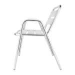 Bolero Bistrostühle mit Unterarmlehne Aluminium (4 Stück) – Bild 2