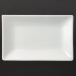 Olympia Whiteware rechteckige Servierteller 20 x 13cm (6 Stück) – Bild 4