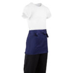 Whites kurze Bistroschürze marineblau – Bild 7