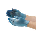 Hygiplas Vinylhandschuhe gepudert blau L (100 Stück)