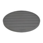 Bolero dunkelgraue runde Aluminium Tischplatte 580mm