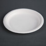 Fiesta Compostable kompostierbare Zuckerrohrteller 17,9cm (50 Stück)