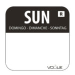 Vogue Etikettenset 2,5cm mit Edelstahlspender – Bild 2