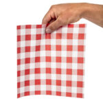 Rot kariertes Pergamentpapier 25x25cm (200 Stück) – Bild 4