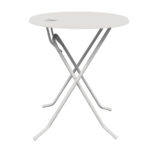 Dubai runder klappbarer Stehtisch Metall weiß 85cm