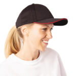Chef Works Cool Vent Baseballmütze Schwarz mit Rot – Bild 2