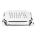 Vogue GN-Behälter Edelstahl 4cm GN1/2 gelocht – Bild 6