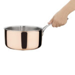 Vogue Induktionskochtopf mit drei Wänden aus Kupfer 200 x 100 mm – Bild 2