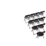 Bolero leichtgewichtige Klappstühle schwarz (10 Stück) – Bild 5