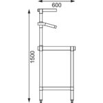Vogue Edelstahl Arbeitstisch mit Aufsatz 120cm – Bild 8
