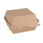 Fiesta Compostable kompostierbare Hamburgerboxen Kraft klein (200 Stück) – Bild 3
