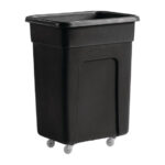 Kleiner Trolley aus schwarzem Polyethylen