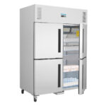Polar Serie G Gefrierschrank Edelstahl mit geteilten Türen 1200L – Bild 3