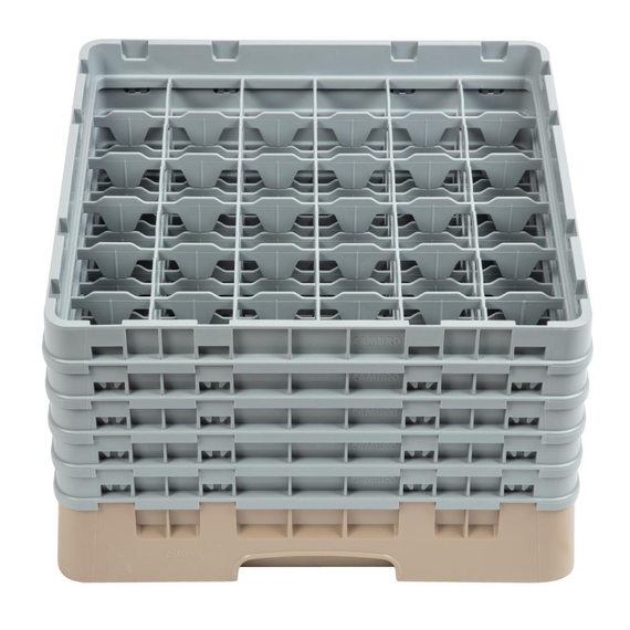 download_ban2-8r.jpg Cambro Gläserspülkorb beige mit 36 Fächern max Glashöhe 25,7cm – Bild 1