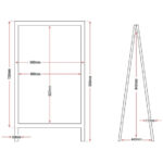 Olympia Kundenstopper mit Holzrahmen 85 x 50cm – Bild 10