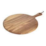 Olympia rundes Servierbrett Akazienholz mit Griff 35,5cm – Bild 3