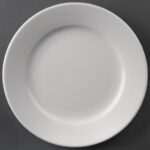 Olympia Athena Weit Randige Teller 202mm/8" Weiß (12 Stück) – Bild 6