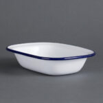 Olympia rechteckige Speiseschale weiß-blau 13,5 x 18cm (6 Stück) – Bild 6