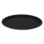 Cambro Camtread Großes Fiberglas-Ovaltablett mit rutschfester Oberfläche Schwarz 600mm – Bild 4