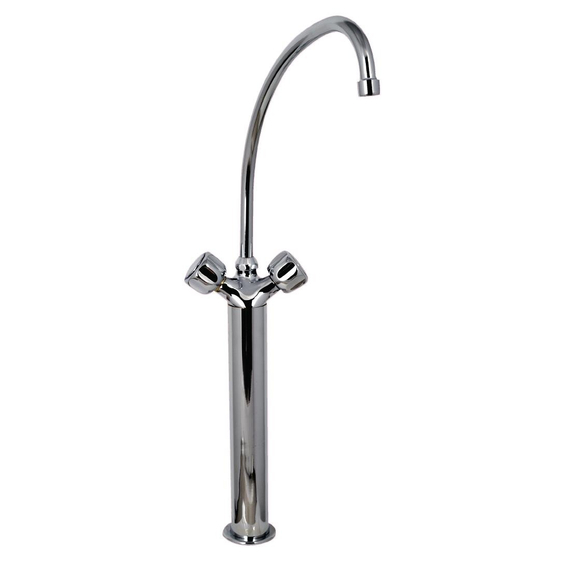 download_blq1-7a.jpg Gastro M professioneller Monoblock Mischhahn mit Drehknopfbedienung, Mischhahn 30cm und 30cm Erhöhung (bis zu den Drehknöpfen) – Bild 1