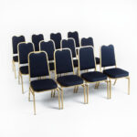 Bolero Bankettstühle mit quadratischer Lehne blau (4 Stück) – Bild 5