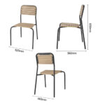 Bolero Santorini Outdoor-Stühle in Holzoptik (4 Stück) – Bild 7