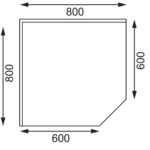 Vogue Arbeitsecktisch mit Aufkantung und Regalboden 80 x 60cm – Bild 9