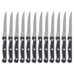 Olympia Steakmesser mit schwarzem Griff 21,5cm (12 Stück)