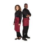 Whites kurze Bistroschürze bordeaux – Bild 2
