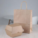 Fiesta Compostable kompostierbare Burgerboxen aus Kraftpapier groß 112mm (150 Stück) – Bild 5