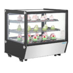 Polar G-Serie Tischkühlvitrine Schwarz Quadratglas 120Ltr – Bild 3