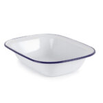 Olympia rechteckige Speiseschale weiß-blau 19 x 28cm (6 Stück) – Bild 4