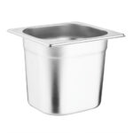 Vogue Edestahl Gastronormbehälterset 6x1/6 mit Deckel – Bild 2