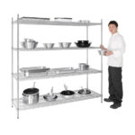 Vogue 4 Reihen Drahtregal-Kit 1830x610mm – Bild 3