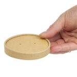 Colpac Recycelbar Kraft Mikrowellen Suppenbecher Deckel 450ml (500 Stück) – Bild 5